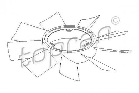 Крильчатка вентилятора TOPRAN / HANS PRIES 401002 (фото 1)