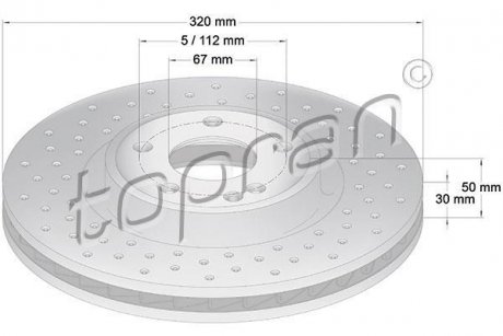 Тормозной диск TOPRAN / HANS PRIES 408 931 (фото 1)