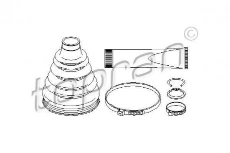 Пильовик привідного валу (набір) TOPRAN / HANS PRIES 500597