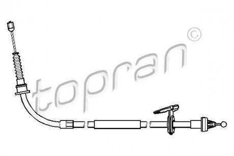 Трос ручного гальма TOPRAN / HANS PRIES 501102