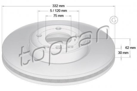 Тормозной диск TOPRAN / HANS PRIES 501190
