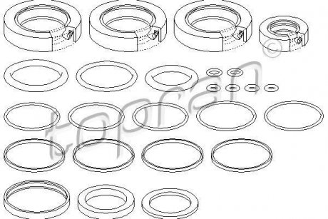 Набір прокладок, рулевой механизм TOPRAN / HANS PRIES 501449