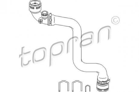 Патрубок системы охлаждения TOPRAN / HANS PRIES 501562 (фото 1)