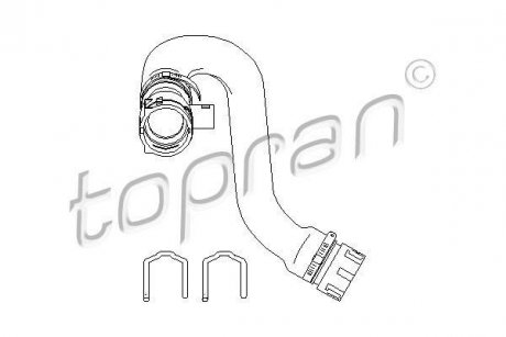 Патрубок системи охолодження TOPRAN / HANS PRIES 501 563 (фото 1)