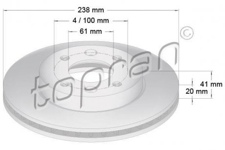 Тормозной диск TOPRAN / HANS PRIES 700 176