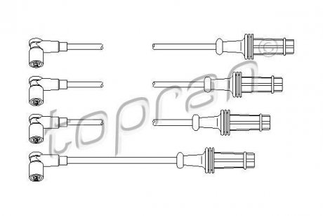 Комплект проводов зажигания TOPRAN / HANS PRIES 721 506