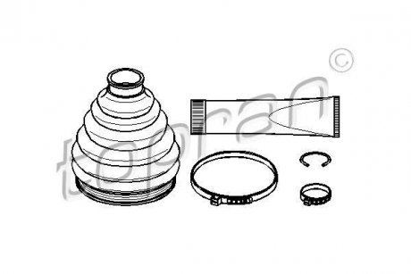 Комплект пылника, приводной вал TOPRAN / HANS PRIES 722 473