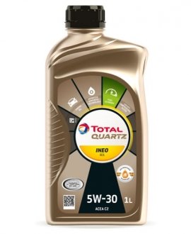 Моторное масло Quartz Ineo ECS 5W-30 синтетическое 1 л TOTAL 216633