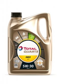 Моторное масло Quartz Ineo ECS 5W-30 синтетическое 5 л TOTAL 216634