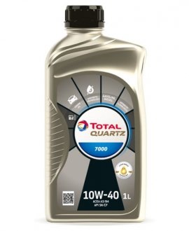 Моторна олія Quartz 7000 10W-40 напівсинтетична 1 л TOTAL 216674 (фото 1)