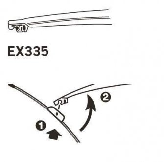 Щітка склоочисника каркасна задня 330mm (13'') ExactFit Rear Trico EX335