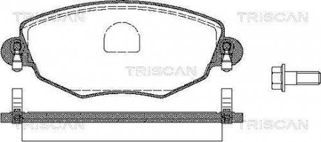 Колодки тормозные дисковые TRISCAN 8110 16005 (фото 1)