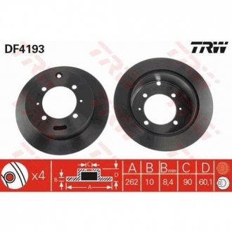 Гальмівний диск TRW DF4193 (фото 1)