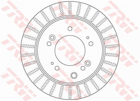 TARCZA HAMULC. KIA SORENTO 06- TYЈ TRW DF6191S (фото 1)