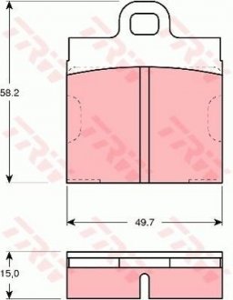 Комплект тормозных колодок, дисковый тормоз TRW GDB103 (фото 1)