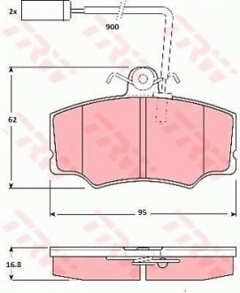 Тормозные колодки, дисковый тормоз (набор) TRW GDB1045