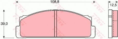 Тормозные колодки, дисковый тормоз (набор) TRW GDB105