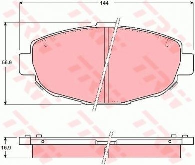 Гальмівні колодки, дискове гальмо (набір) TRW GDB1184