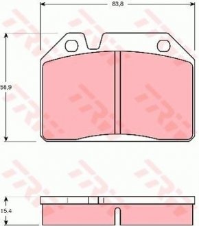 Гальмівні колодки, дискове гальмо (набір) TRW GDB119 (фото 1)