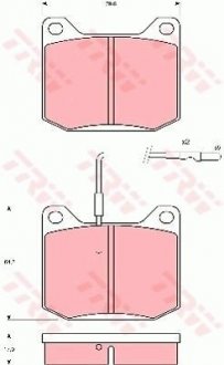 Тормозные колодки, дисковый тормоз (набор) TRW GDB151