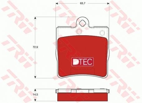 Комплект тормозных колодок TRW GDB1545DTE