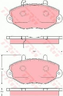 Комплект тормозных колодок, дисковый тормоз TRW GDB1573