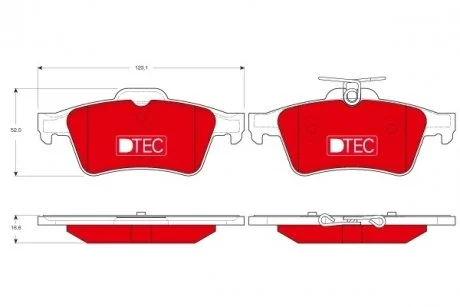 KLOCKI HAMULC. FORD FOCUS II 04- TYЈ TRW GDB1621DTE