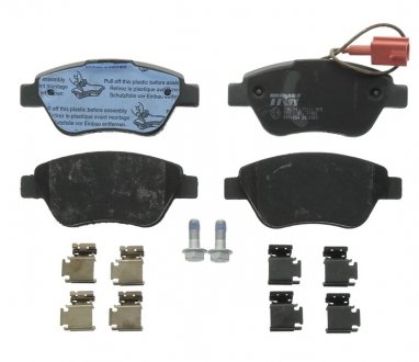 Колодки тормозные дисковые передние Fiat Stilo (04-), Grande Punto, Doblo 05, Bravo (-07) TRW GDB1654 (фото 1)