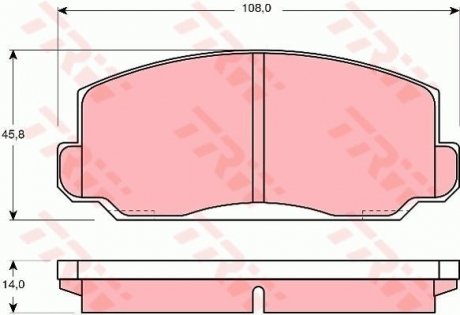 Гальмівні колодки, дискове гальмо (набір) TRW GDB175