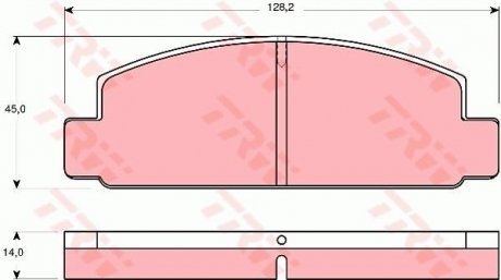 Тормозные колодки, дисковый тормоз (набор) TRW GDB176