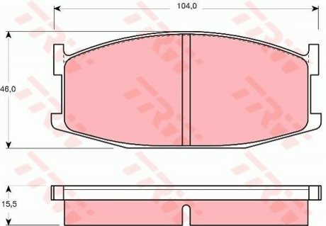 Гальмівні колодки, дискове гальмо (набір) TRW GDB198 (фото 1)