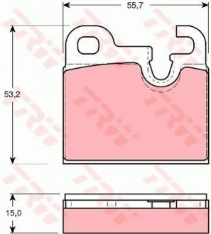 Комплект тормозных колодок, дисковый тормоз TRW GDB259 (фото 1)