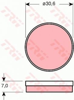 Гальмівні колодки, дискове гальмо (набір) TRW GDB271 (фото 1)