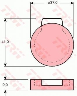 Гальмівні колодки, дискове гальмо (набір) TRW GDB272 (фото 1)