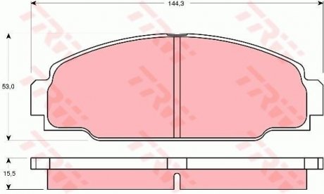 Тормозные колодки, дисковый тормоз (набор) TRW GDB3090 (фото 1)