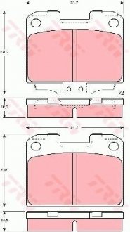 Гальмівні колодки, дискове гальмо (набір) TRW GDB3104