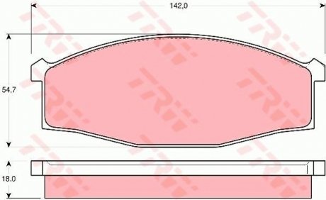 Гальмівні колодки, дискове гальмо (набір) TRW GDB3117