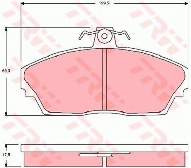 Комплект тормозных колодок, дисковый тормоз TRW GDB3148 (фото 1)