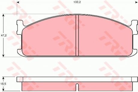 Комплект тормозных колодок, дисковый тормоз TRW GDB345 (фото 1)