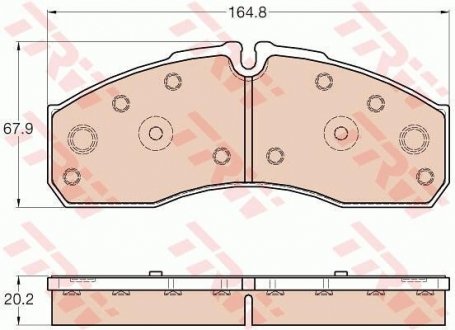 Комплект гальмівних колодок TRW GDB3567