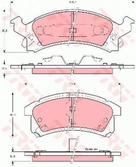 Комплект тормозных колодок, дисковый тормоз TRW GDB4097 (фото 1)