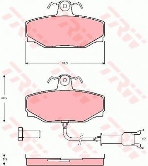 Комплект тормозных колодок, дисковый тормоз TRW GDB462 (фото 1)