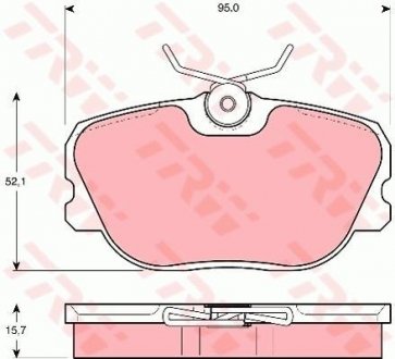 Комплект тормозных колодок, дисковый тормоз TRW GDB493 (фото 1)