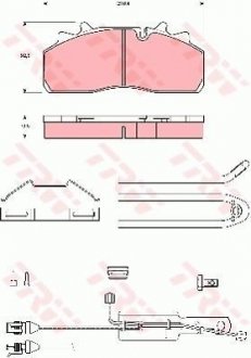 Гальмівні колодки, дискове гальмо (набір) TRW GDB5095 (фото 1)