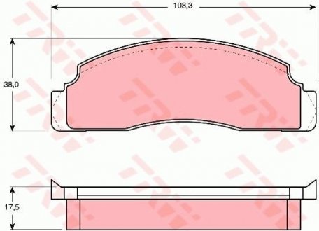 Комплект тормозных колодок, дисковый тормоз TRW GDB624 (фото 1)