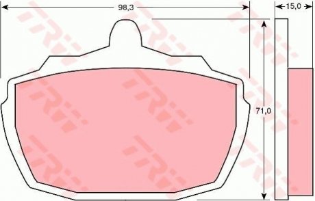 Комплект тормозных колодок, дисковый тормоз TRW GDB752 (фото 1)