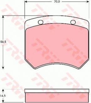 Комплект тормозных колодок, дисковый тормоз TRW GDB973 (фото 1)