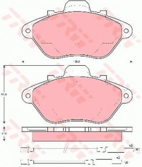 Комплект тормозных колодок, дисковый тормоз TRW GDB984 (фото 1)