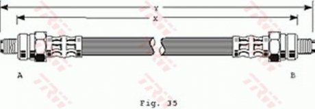 Шланг тормозной TRW PHC223 (фото 1)