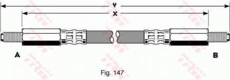 Шланг гальмівний TRW PHC246